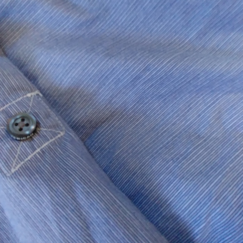 American Eagle Blue Button-Up Collared Shirt - image 2